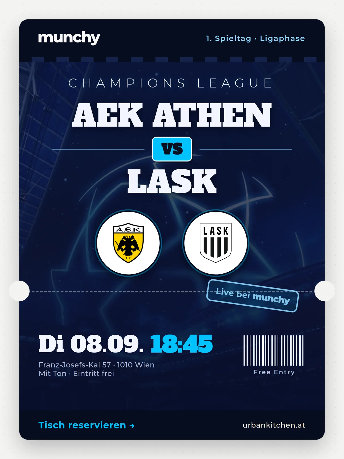 Eventposter AEK Athen &ndash; LASK