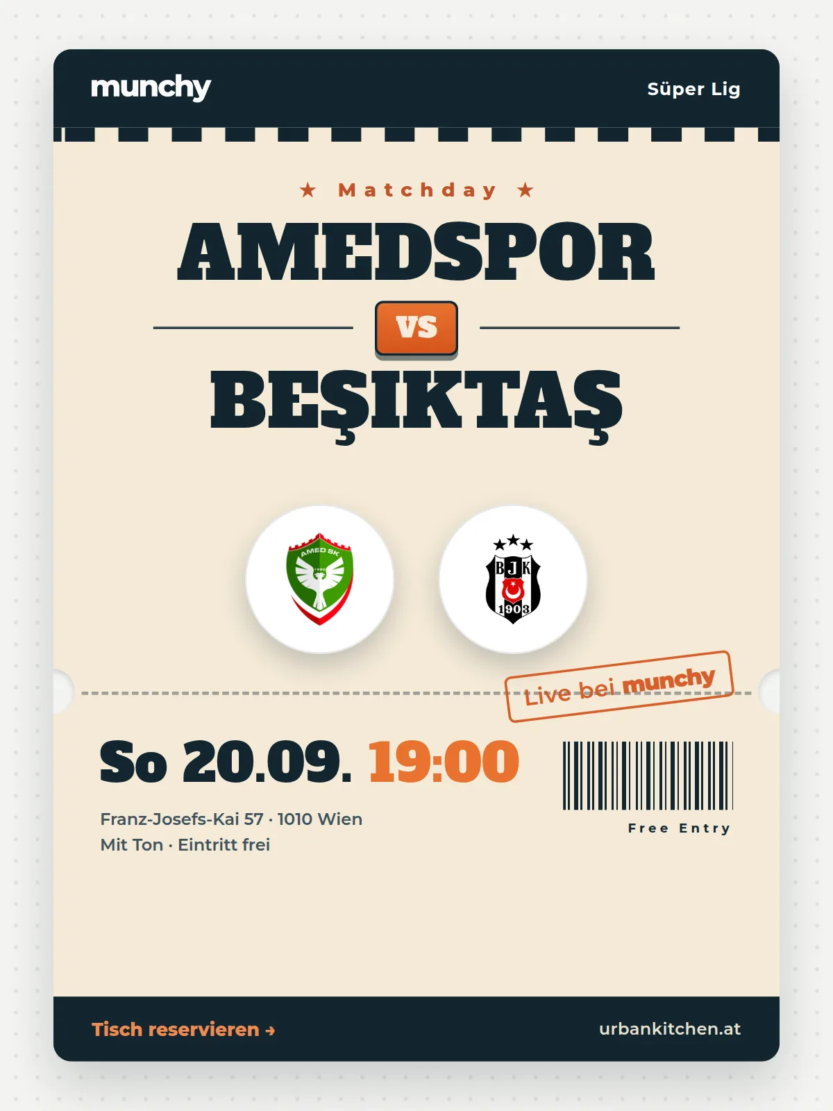 Eventposter Amedspor &ndash; Beşiktaş