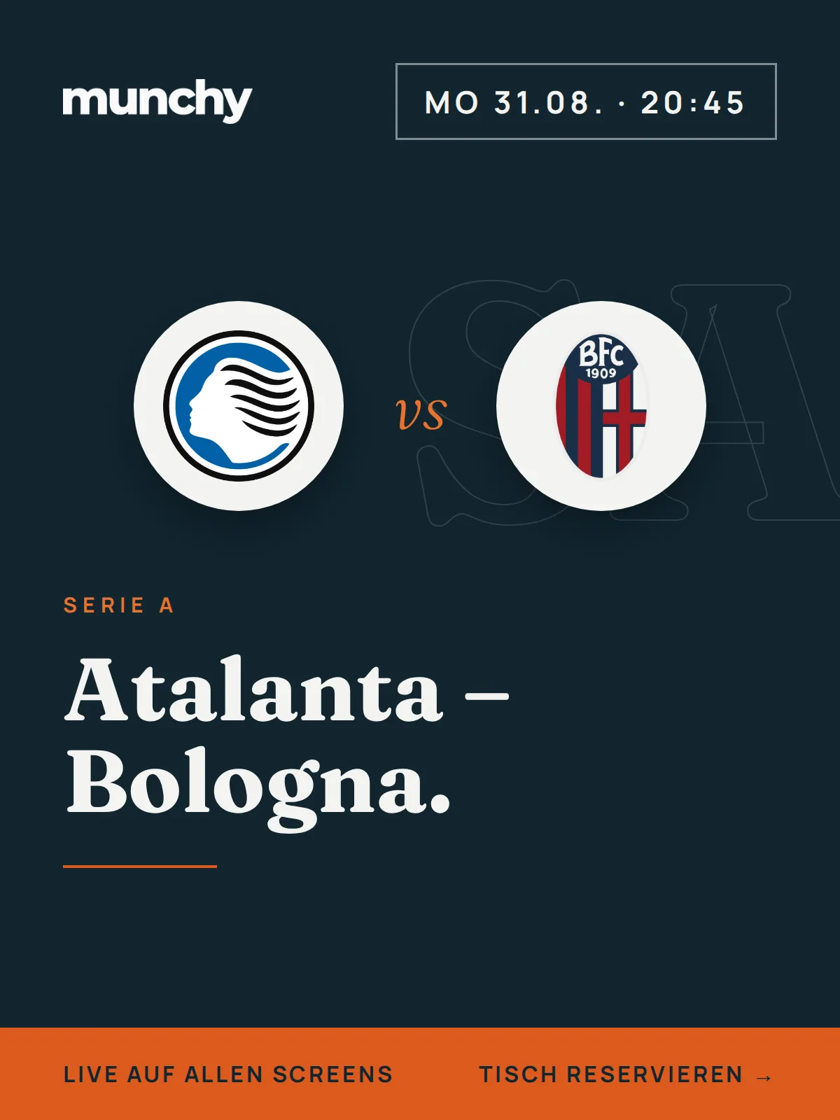 Eventposter Atalanta &ndash; Bologna