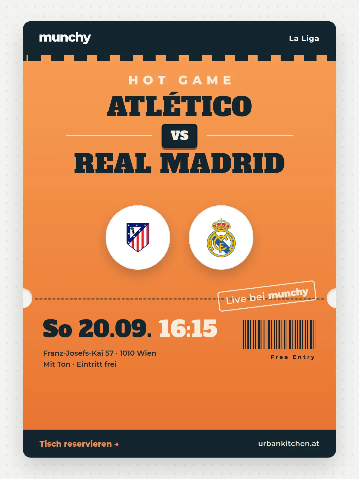 Eventposter Atl&eacute;tico &ndash; Real Madrid