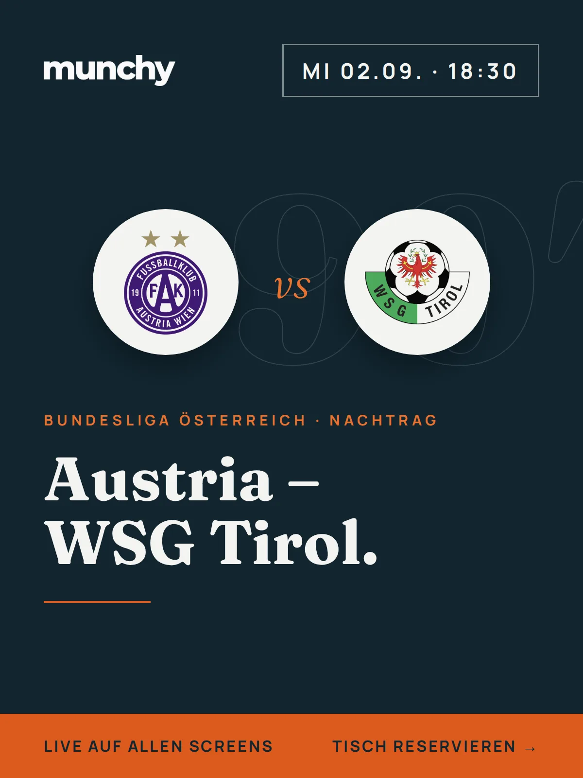 Eventposter Austria Wien &ndash; WSG Tirol