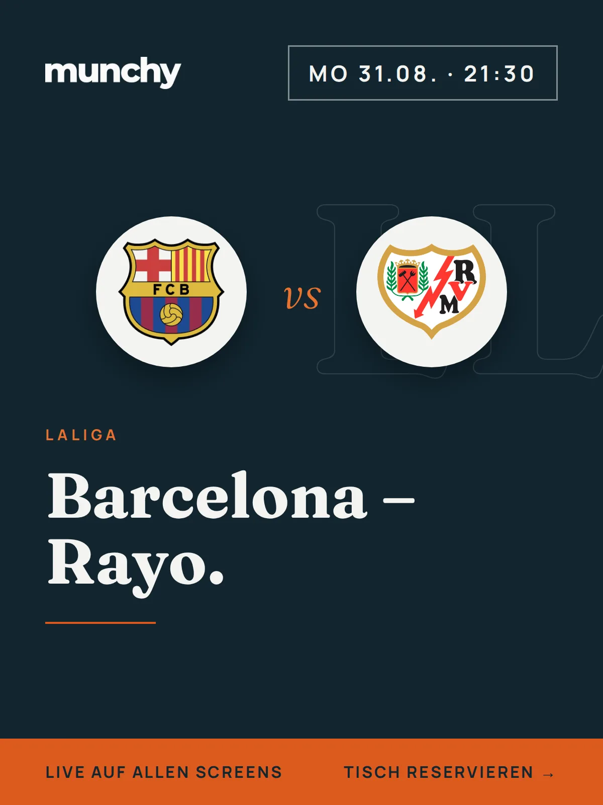 Eventposter Barcelona &ndash; Rayo Vallecano