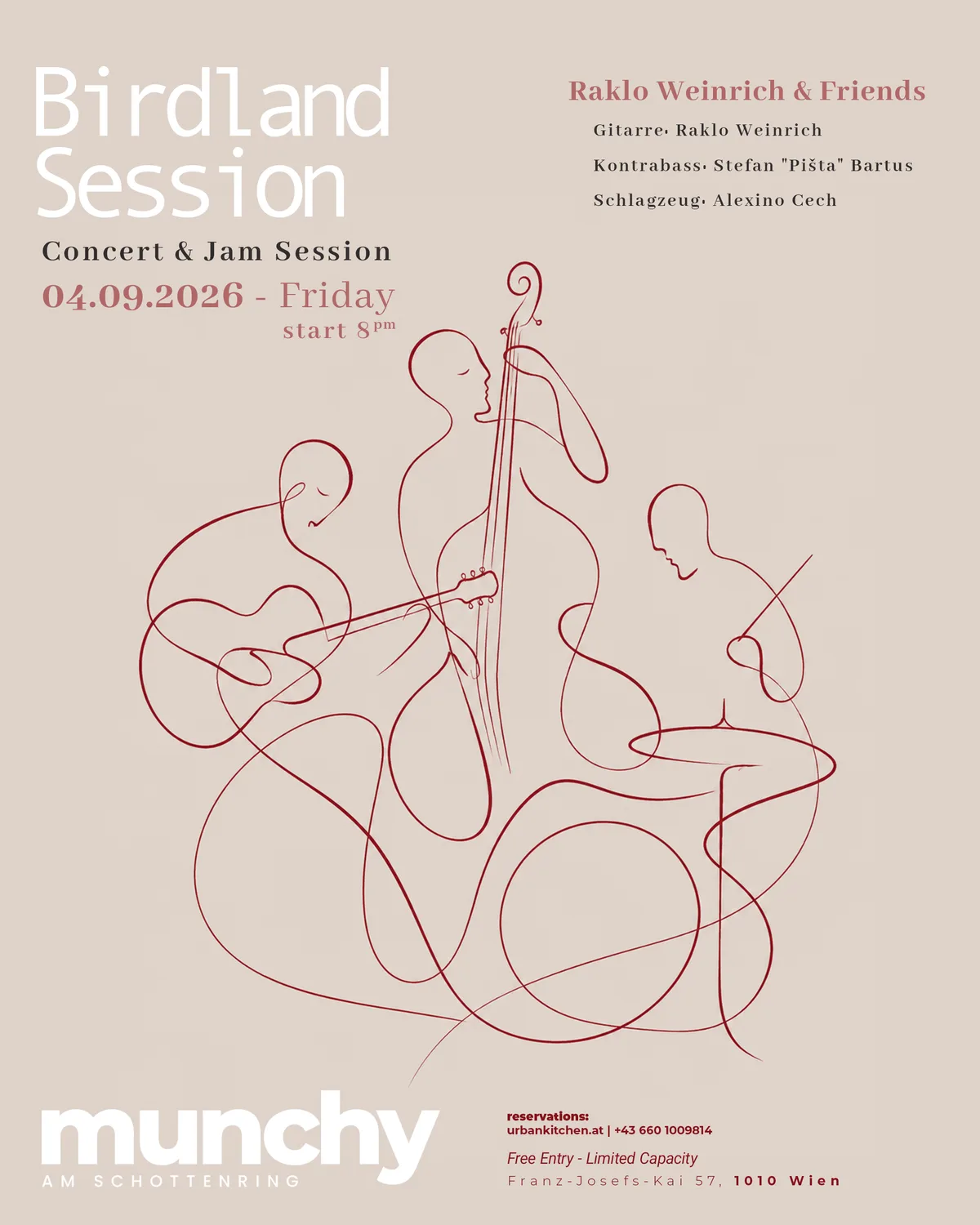 Eventposter Birdland Session mit Raklo Weinrich
