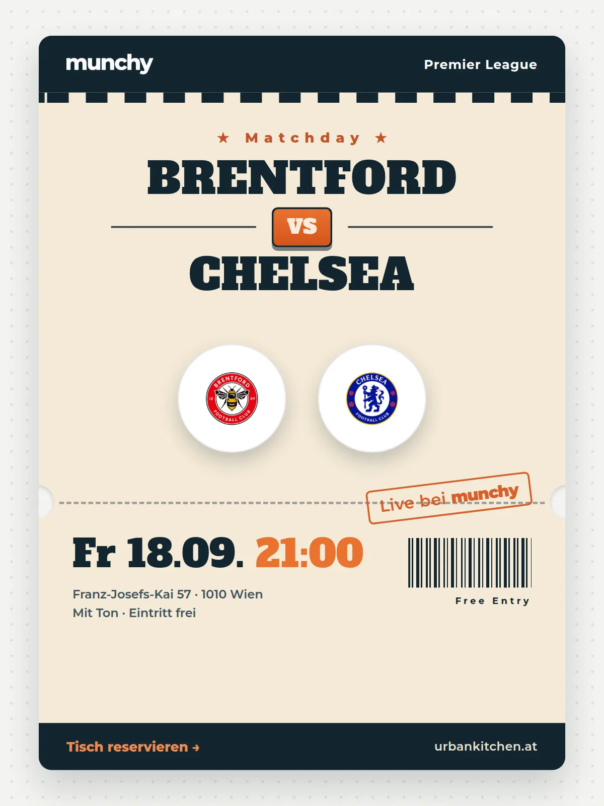 Eventposter Brentford &ndash; Chelsea