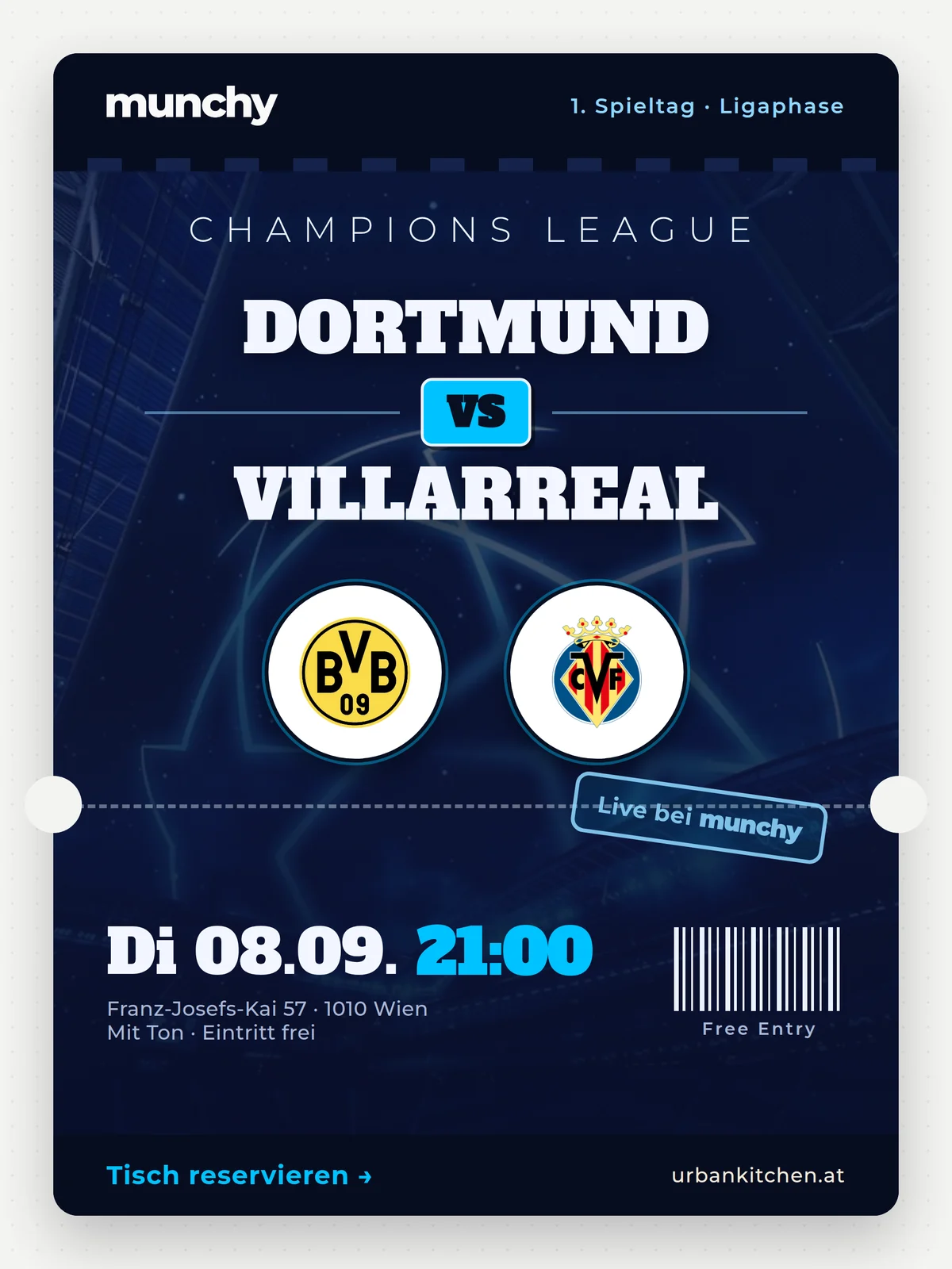 Eventposter Dortmund &ndash; Villarreal