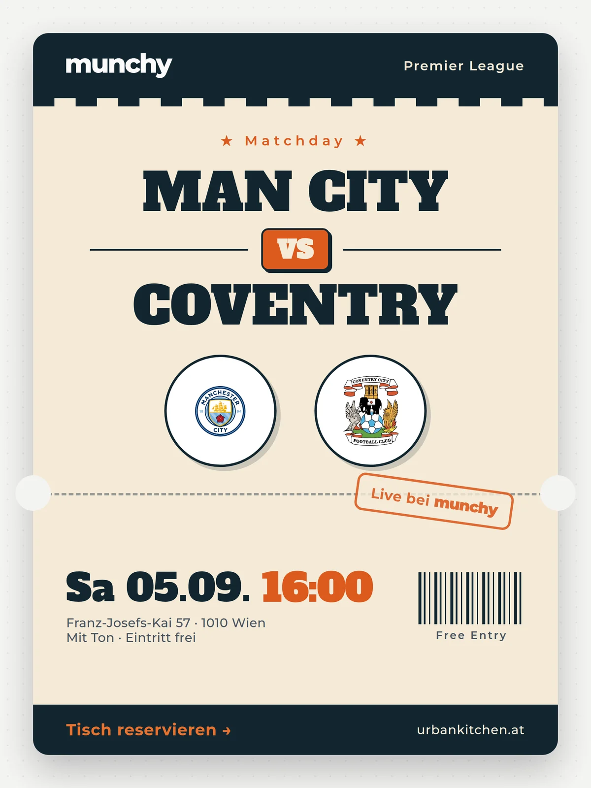 Eventposter Man City &ndash; Coventry