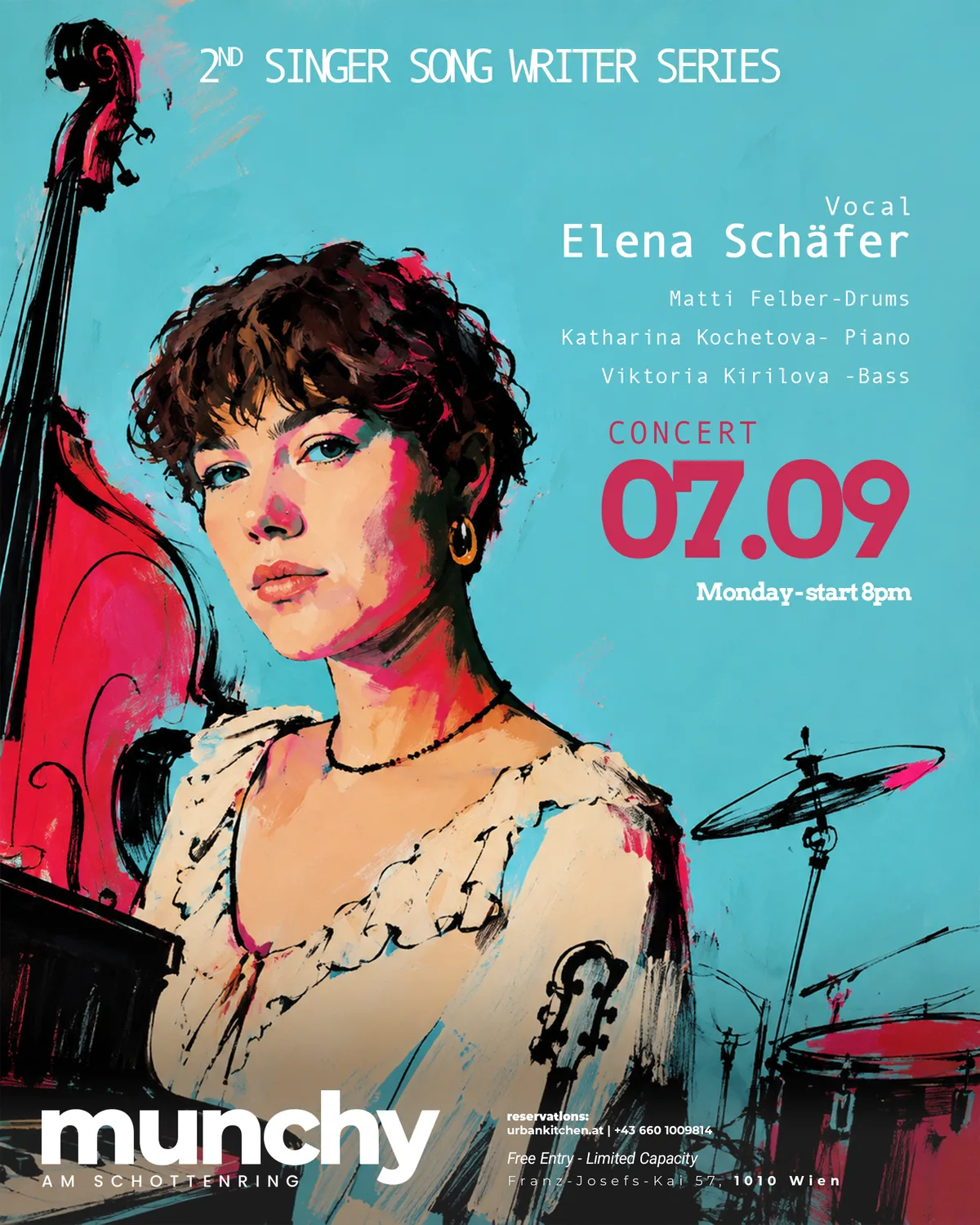 Eventposter Singer Songwriter Series mit Elena Sch&auml;fer