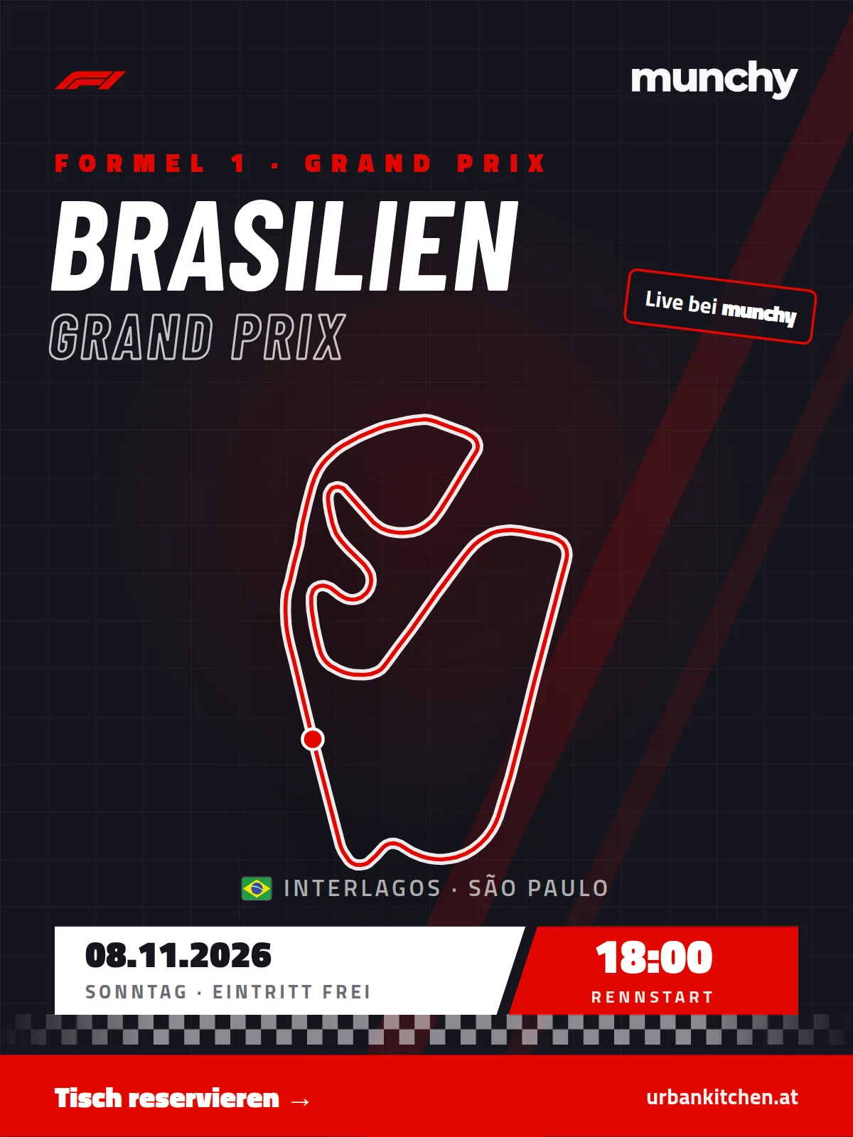 Formel 1 Brasilien GP Interlagos – live im Munchy