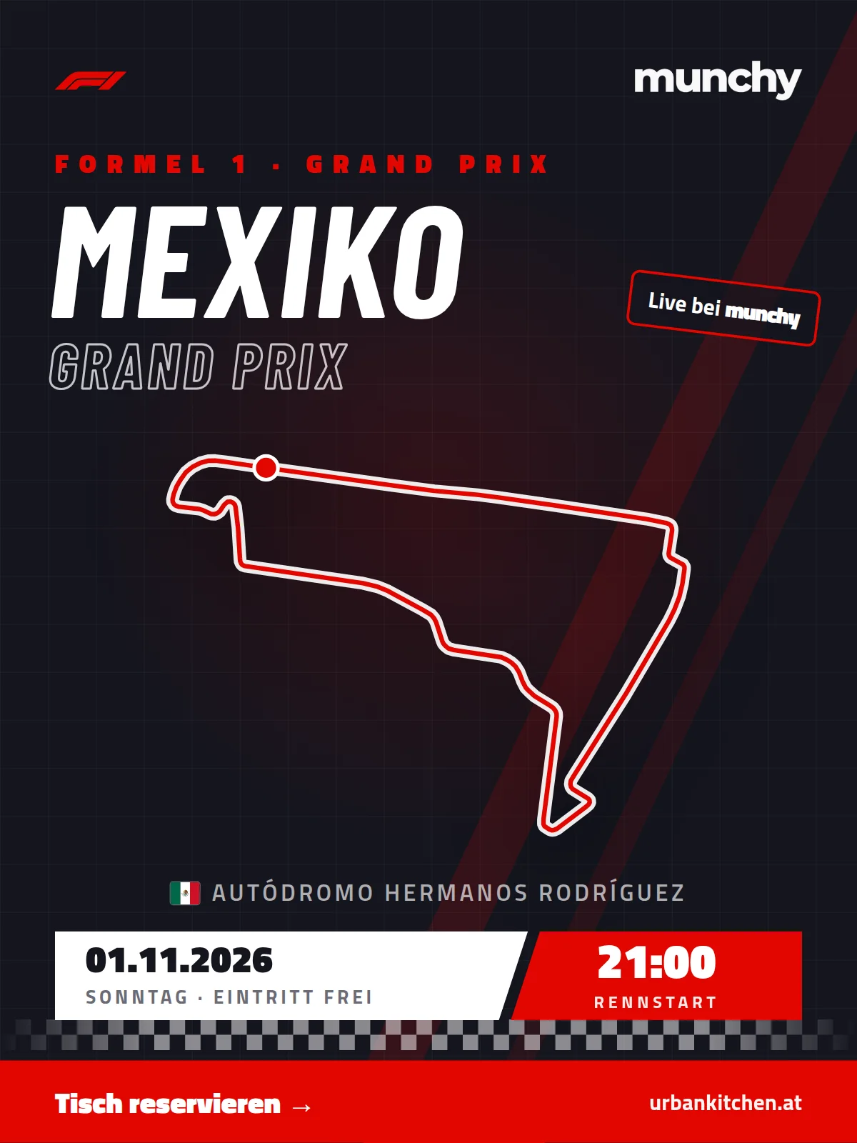 Formel 1 Mexiko GP – live im Munchy