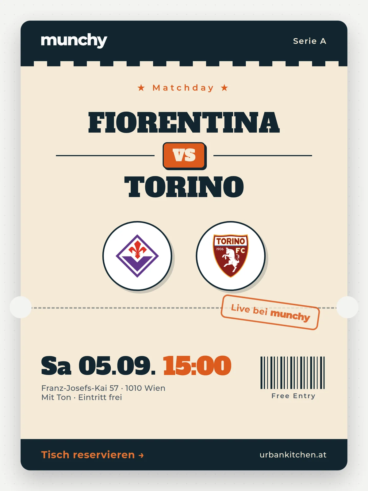 Eventposter Fiorentina &ndash; Torino