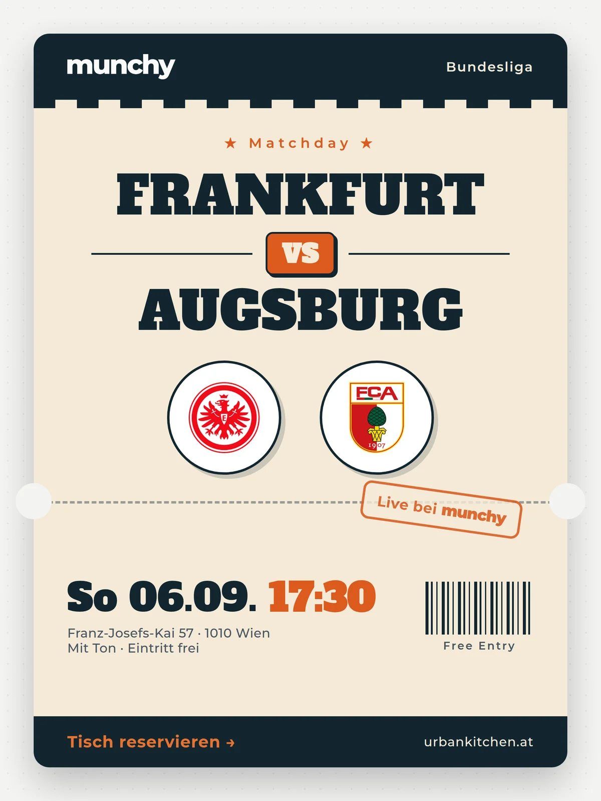 Eventposter Frankfurt &ndash; Augsburg