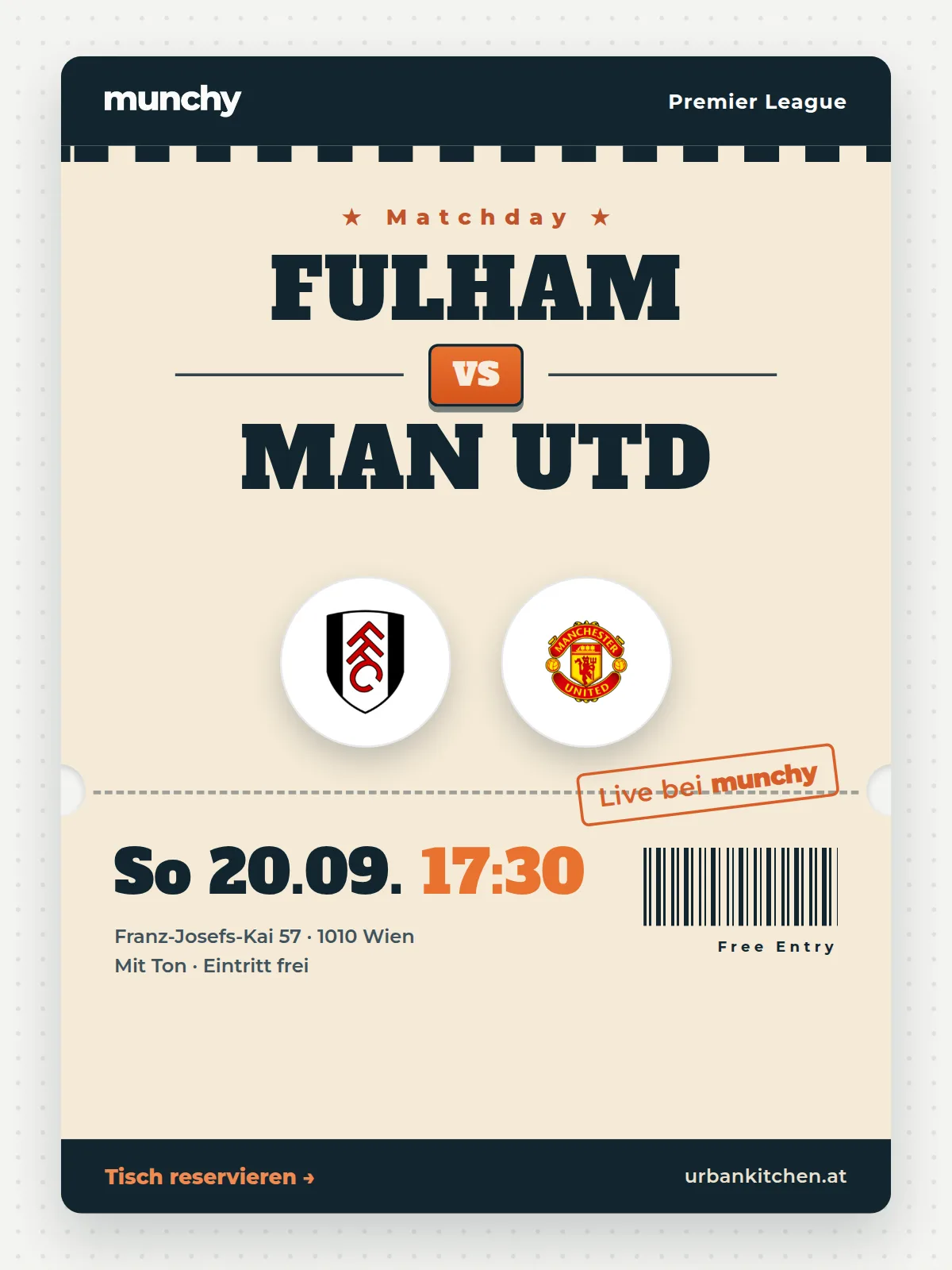 Eventposter Fulham &ndash; Man Utd