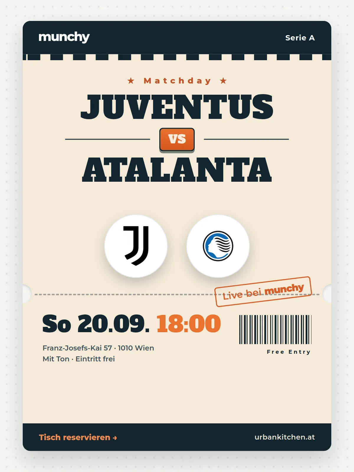 Eventposter Juventus &ndash; Atalanta