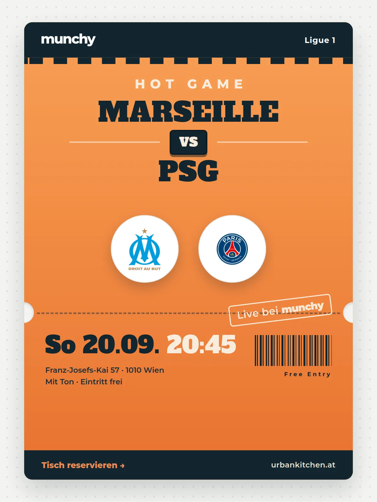 Eventposter Marseille &ndash; PSG
