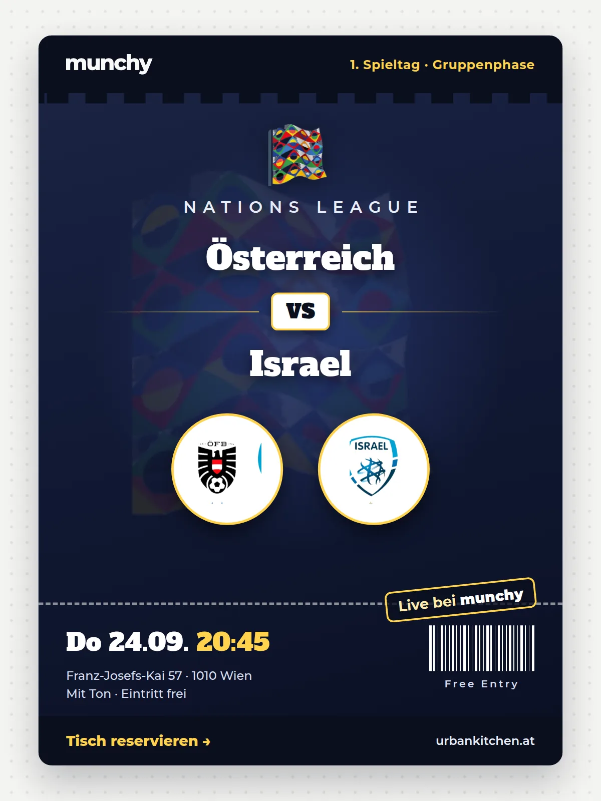 Event poster Austria – Israel