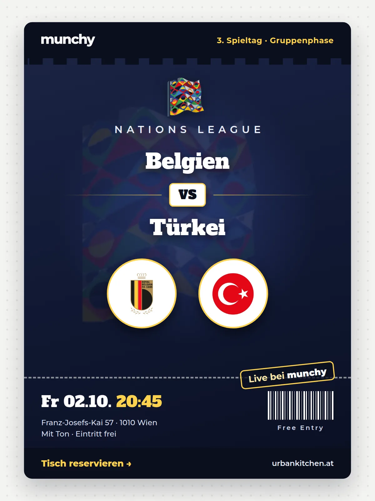 Event poster Belgium – Turkey
