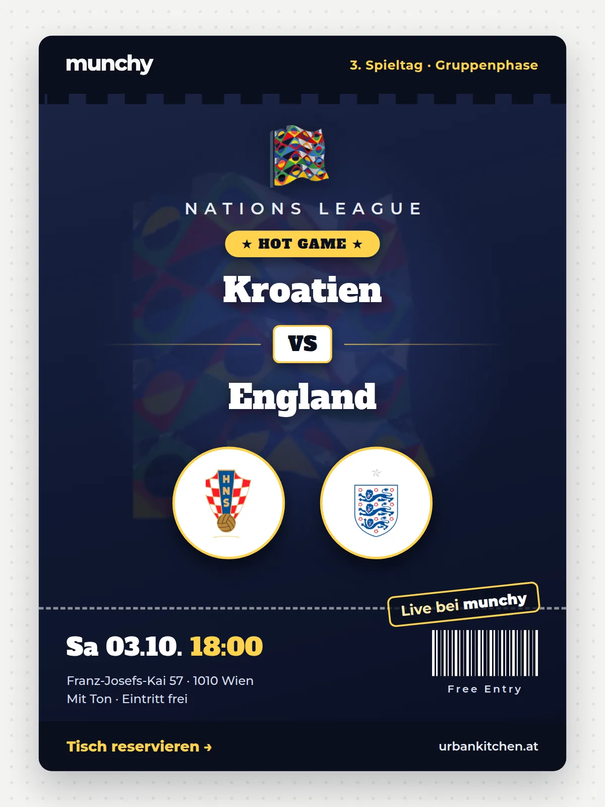 Event poster Croatia – England
