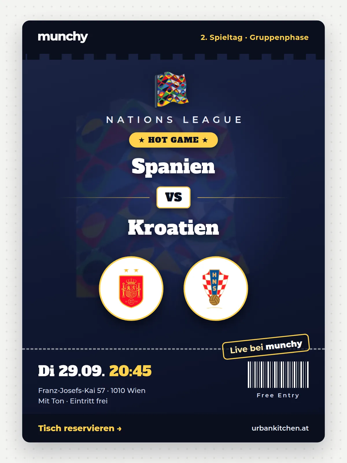 Event poster Spain – Croatia