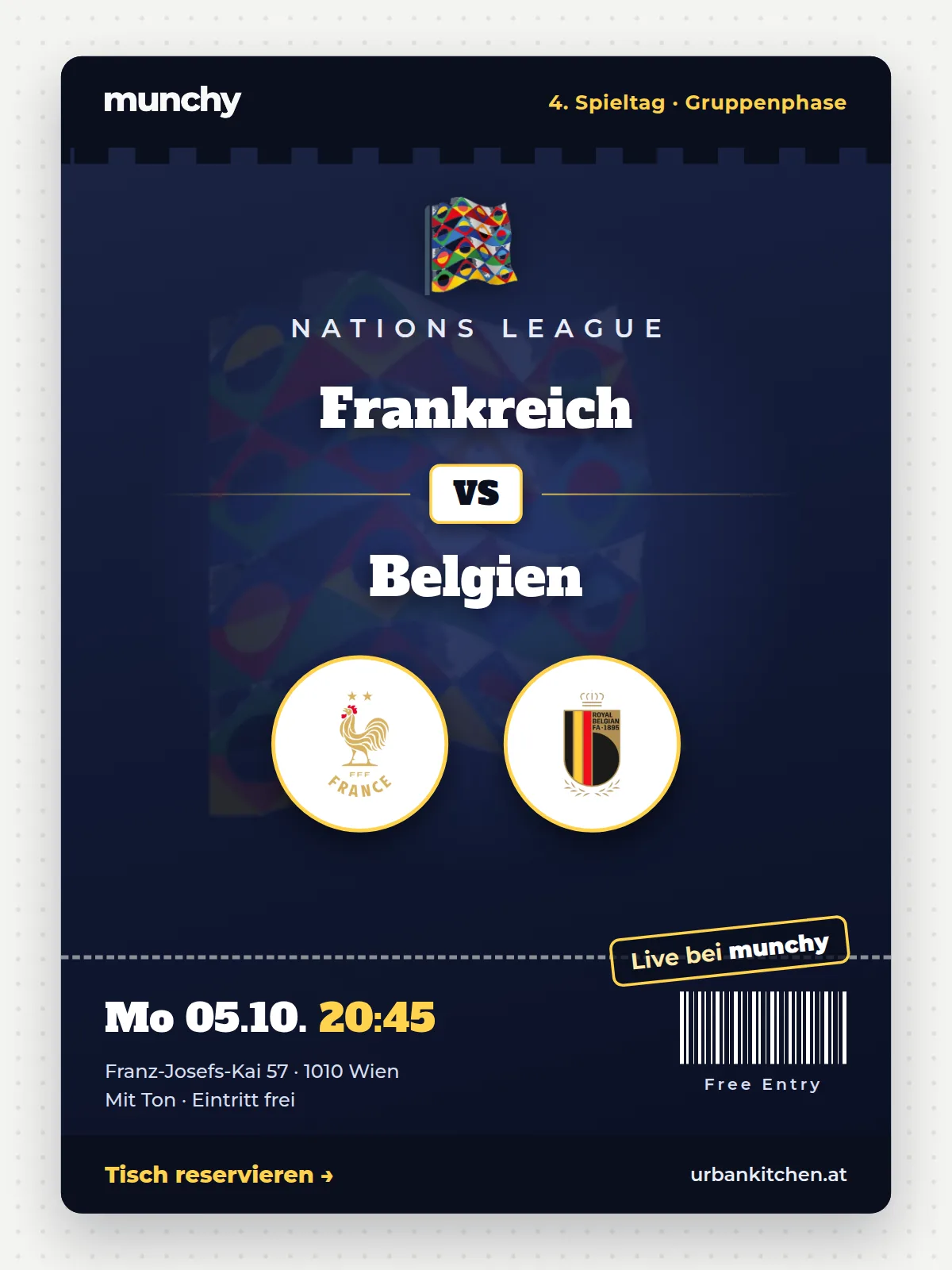 Event poster France – Belgium