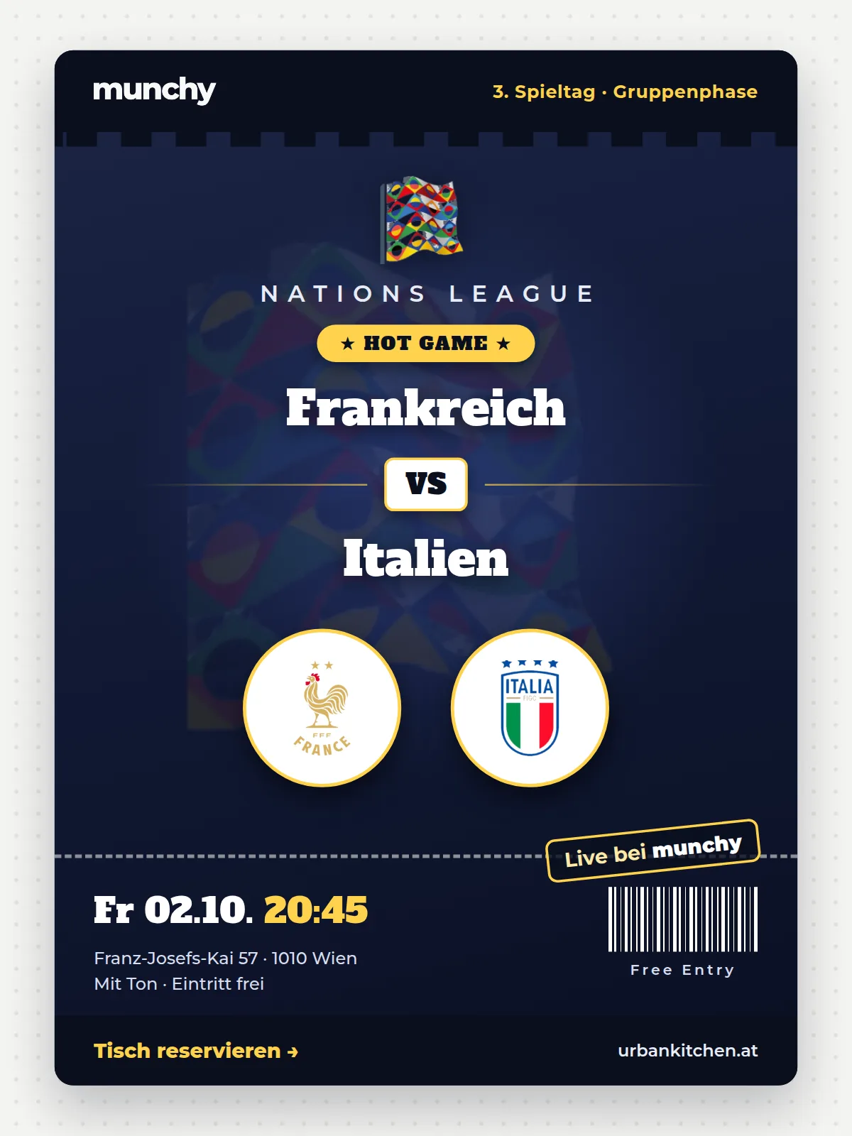 Event poster France – Italy
