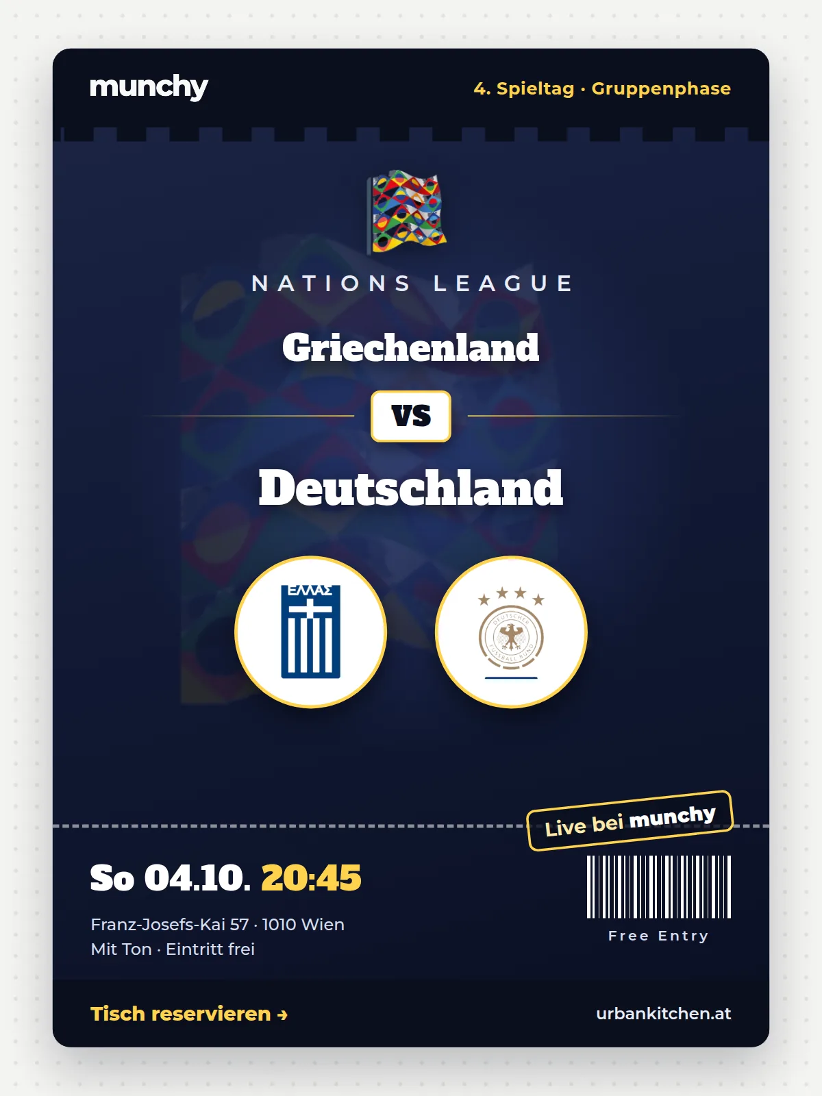Event poster Greece – Germany