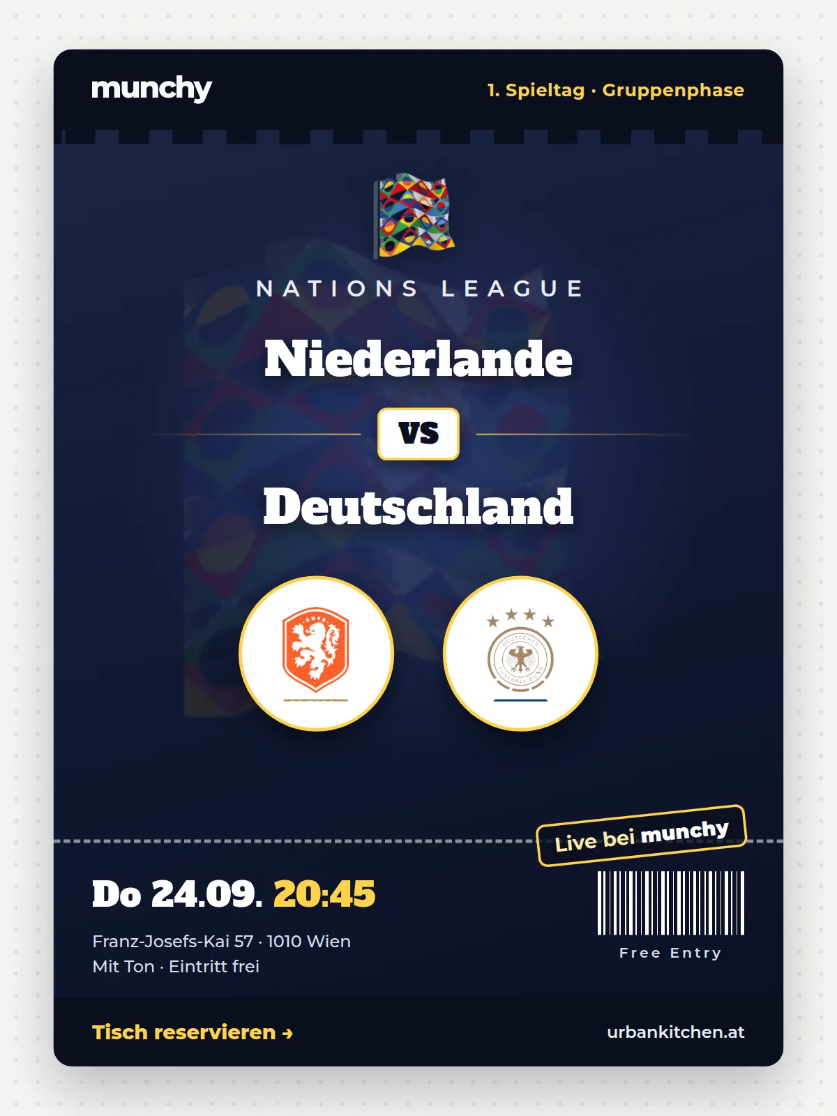 Event poster Netherlands – Germany