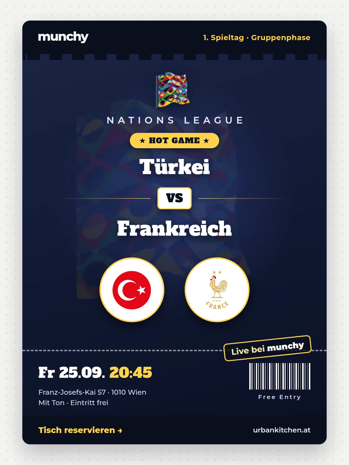 Event poster Turkey – France