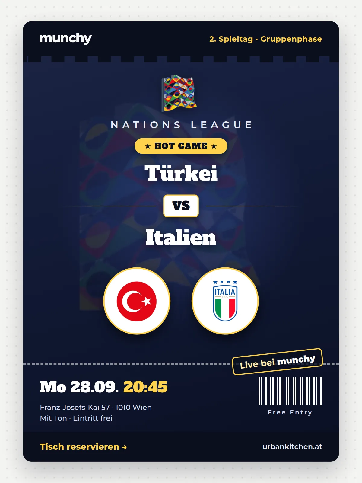 Event poster Turkey – Italy