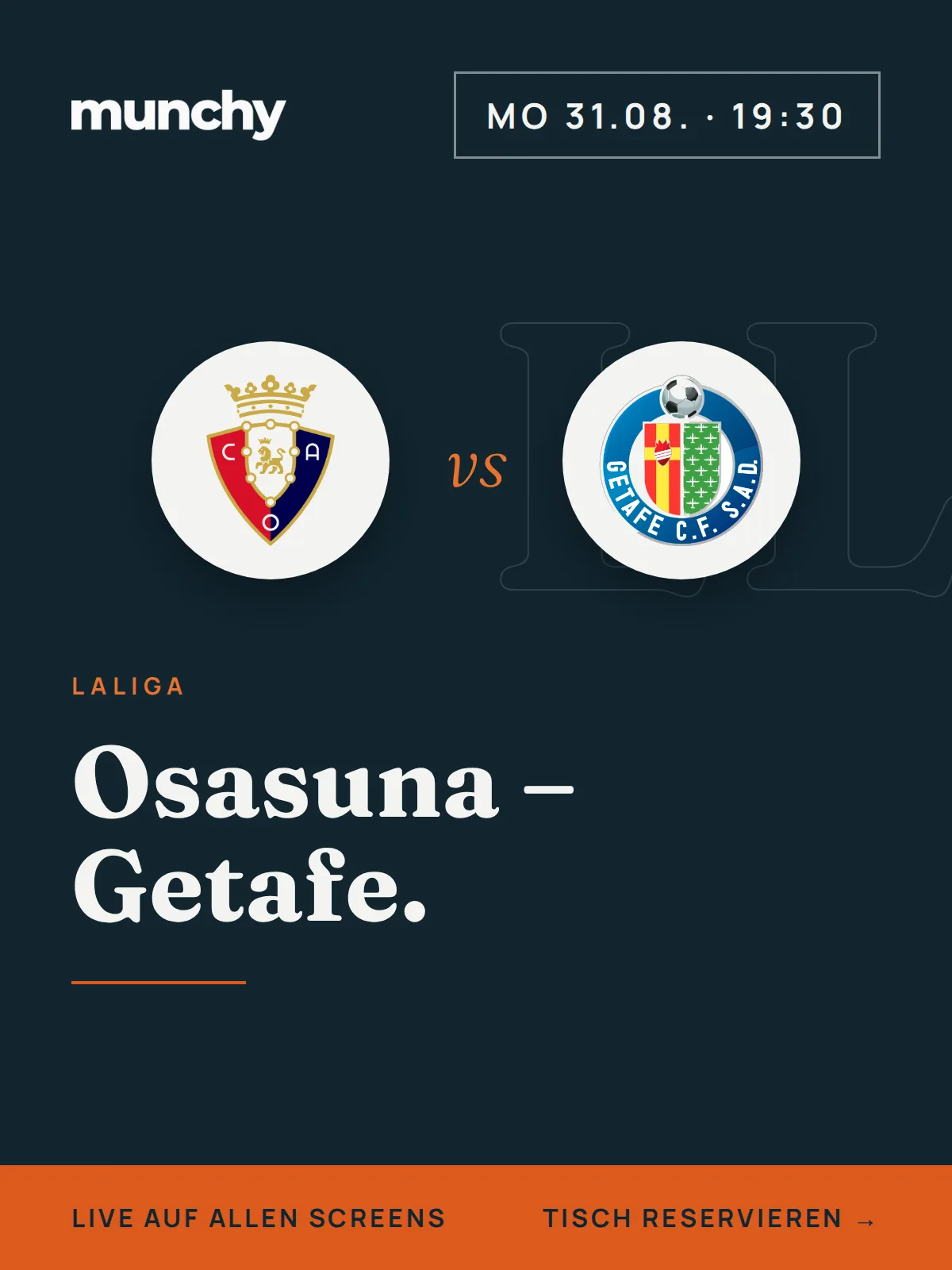Eventposter Osasuna &ndash; Getafe