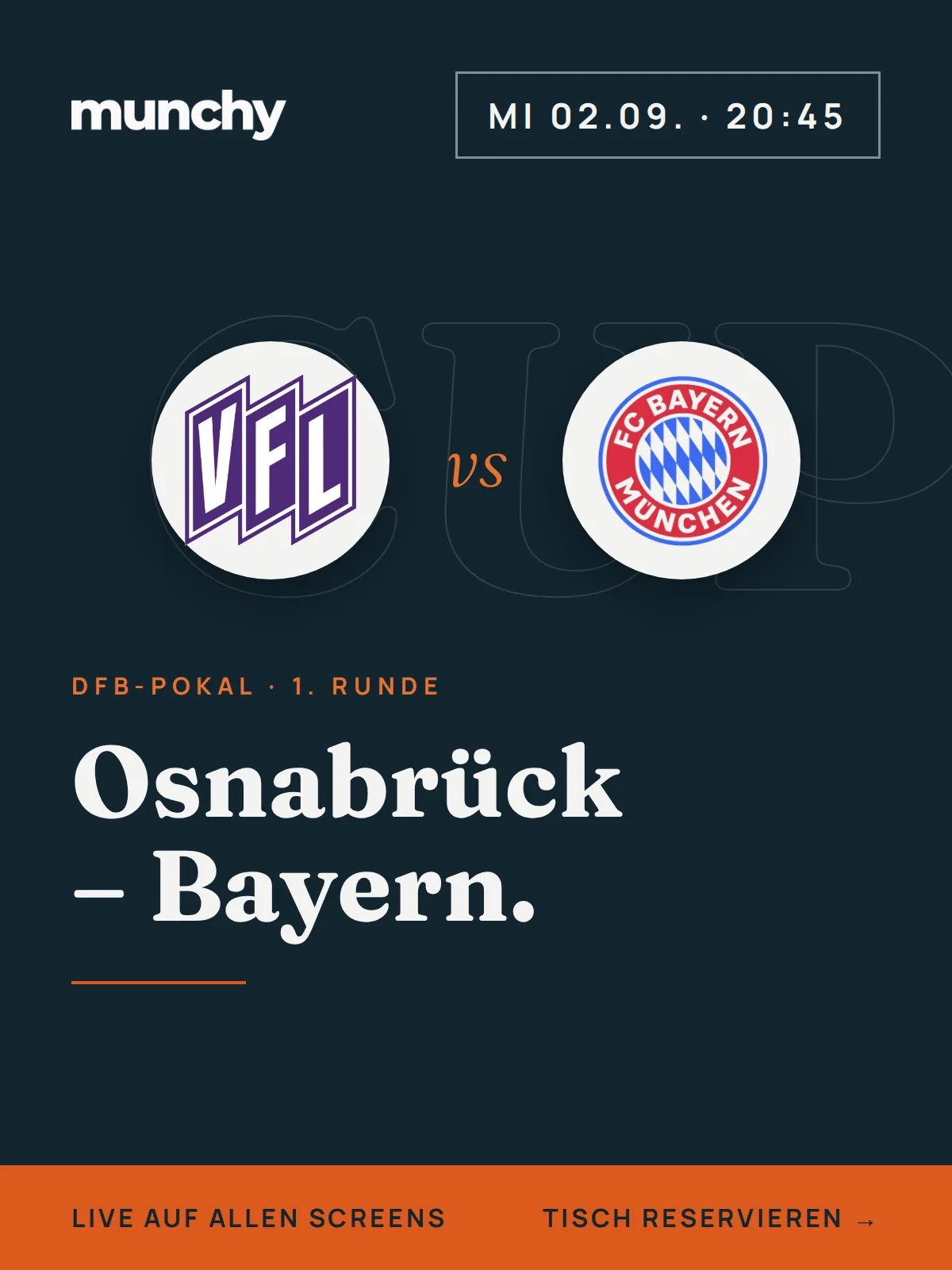 Eventposter Osnabr&uuml;ck &ndash; Bayern