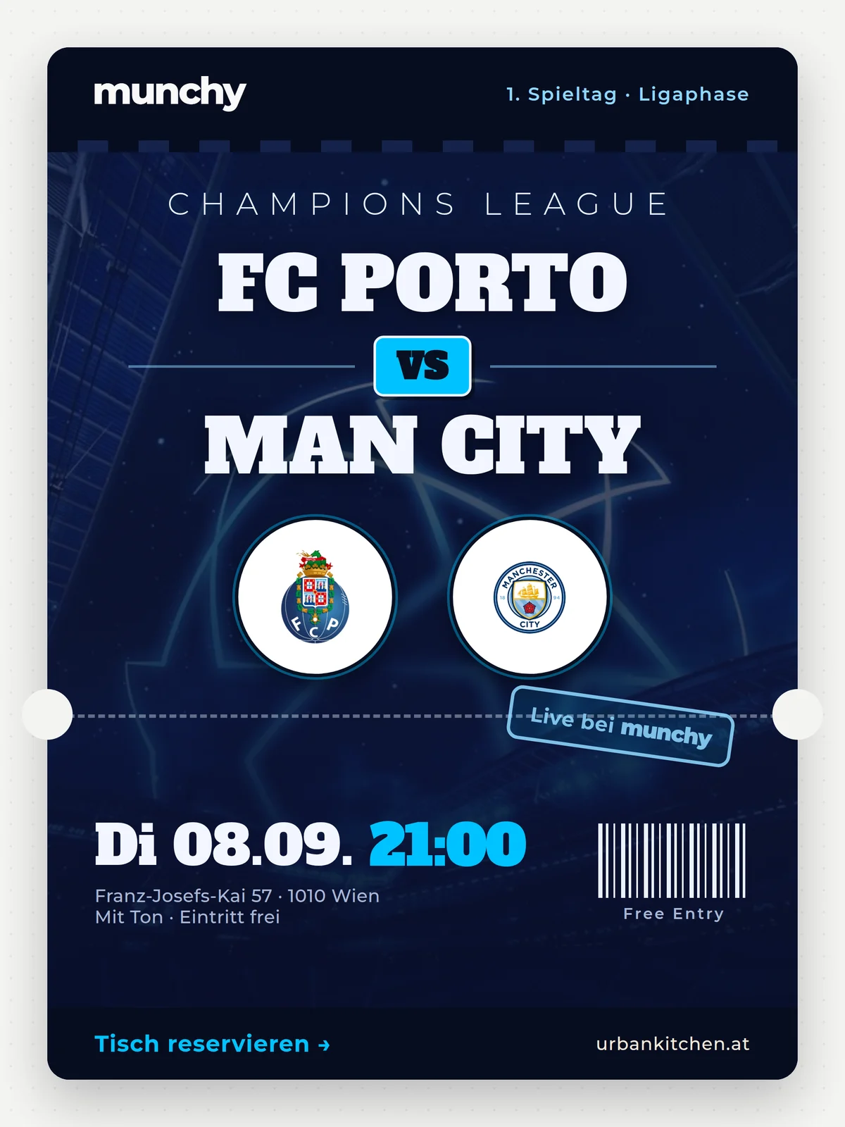 Eventposter FC Porto &ndash; Man City