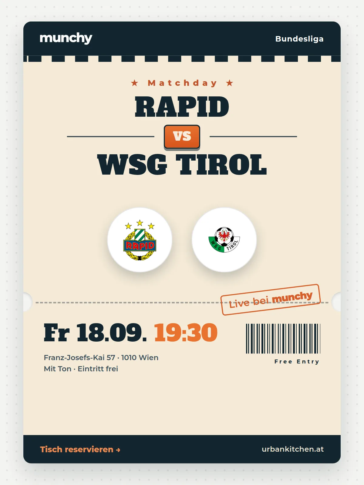 Eventposter Rapid &ndash; WSG Tirol