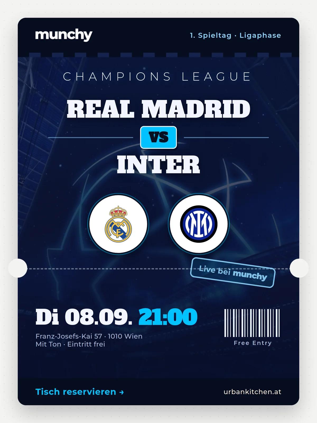 Eventposter Real Madrid &ndash; Inter