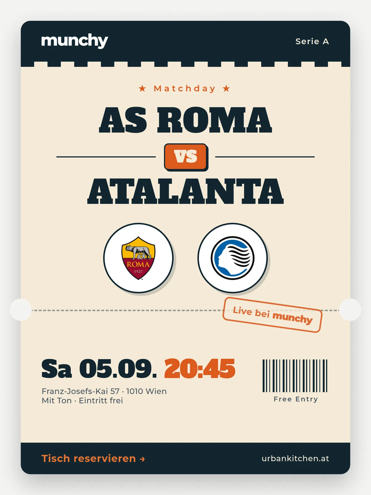 Eventposter AS Roma &ndash; Atalanta
