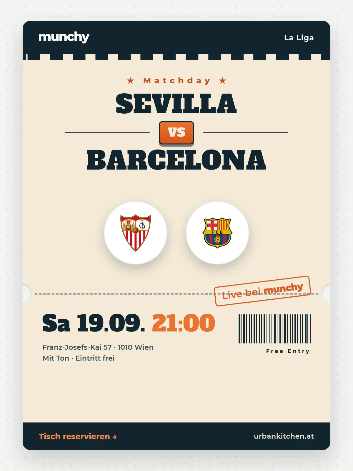 Eventposter Sevilla &ndash; Barcelona
