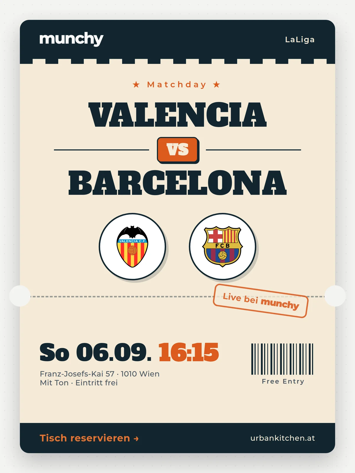 Eventposter Valencia &ndash; Barcelona