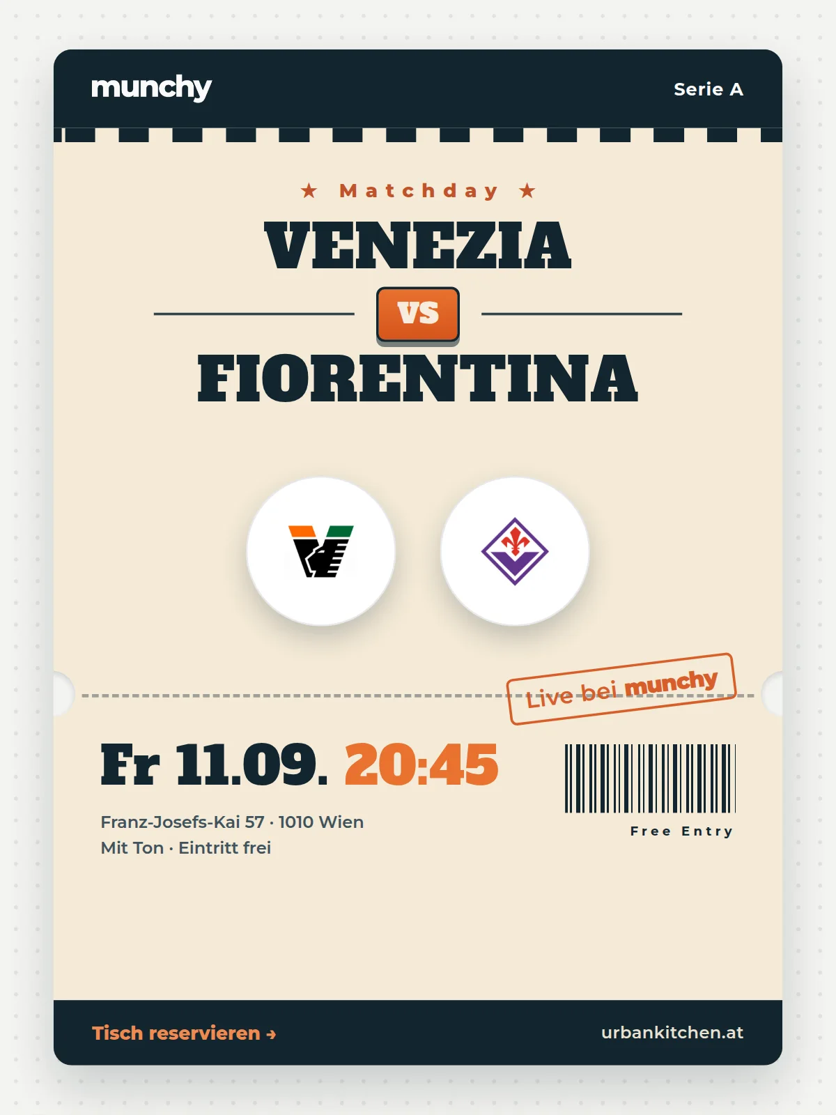 Eventposter Venezia &ndash; Fiorentina