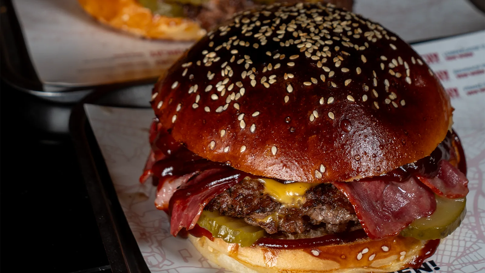 Smashburger close up – fresh off the griddle