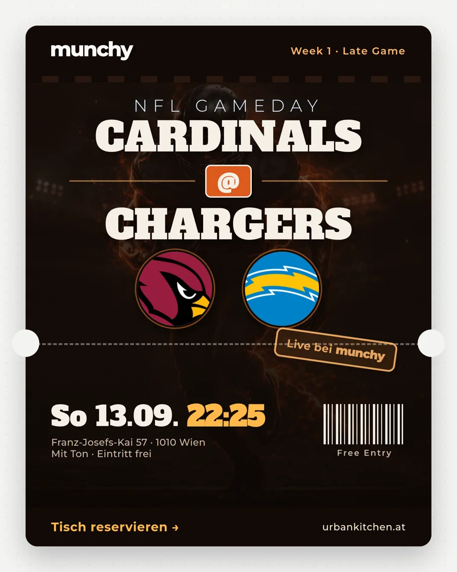 Cardinals @ Chargers – NFL live im Munchy