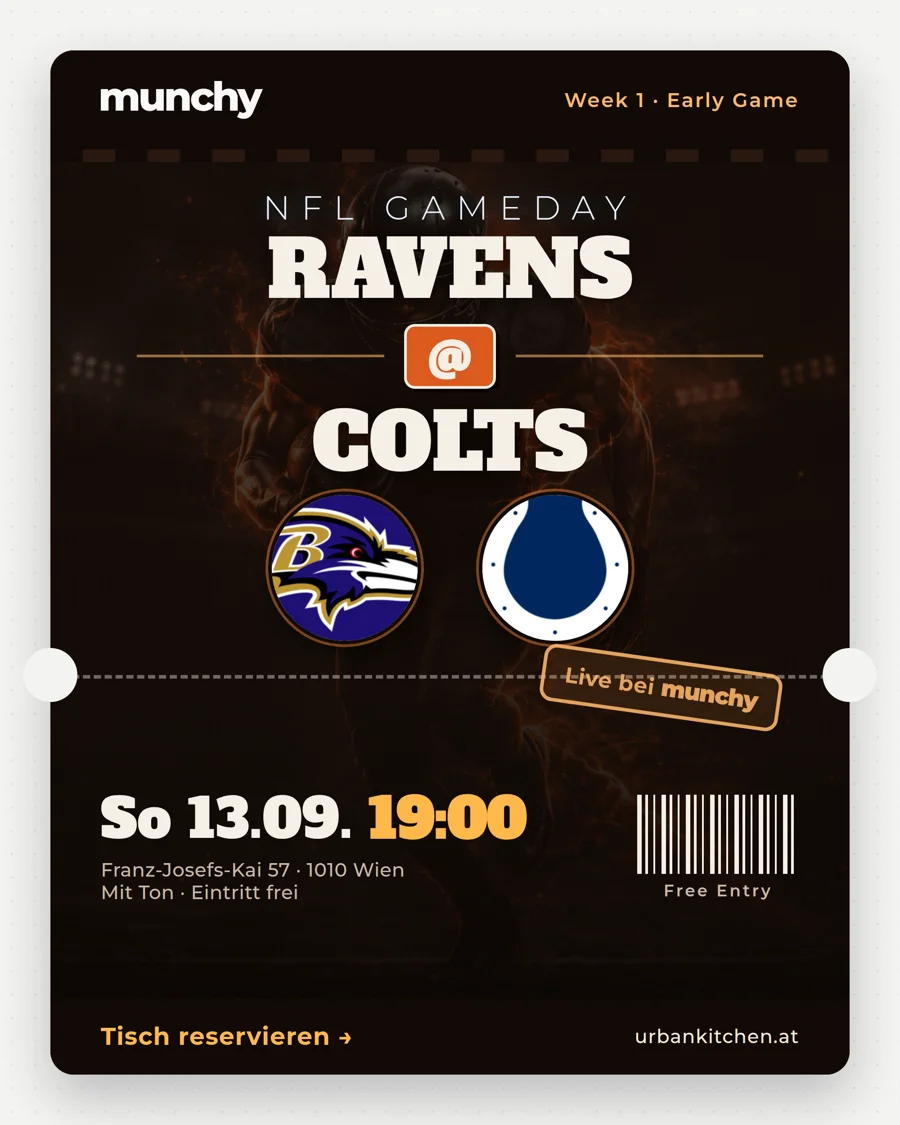 Ravens @ Colts – NFL live im Munchy