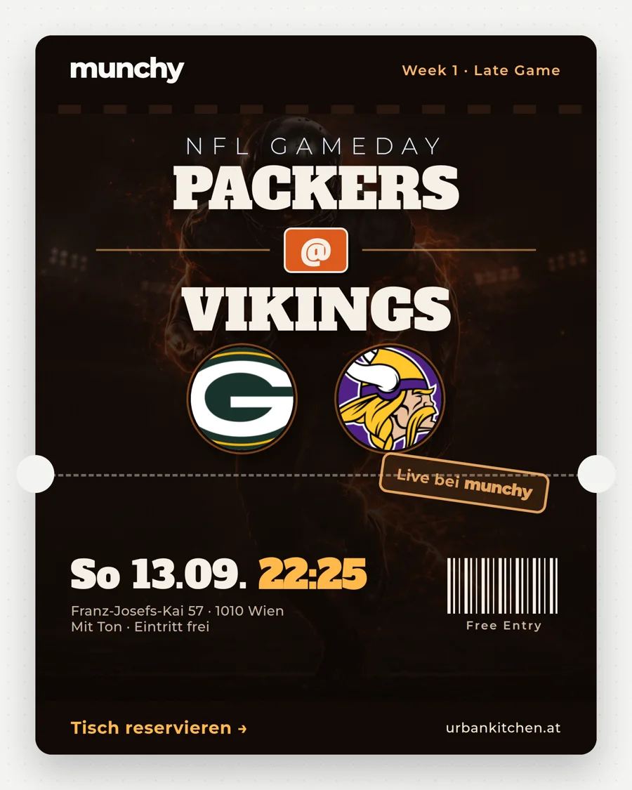 Packers @ Vikings – NFL live im Munchy