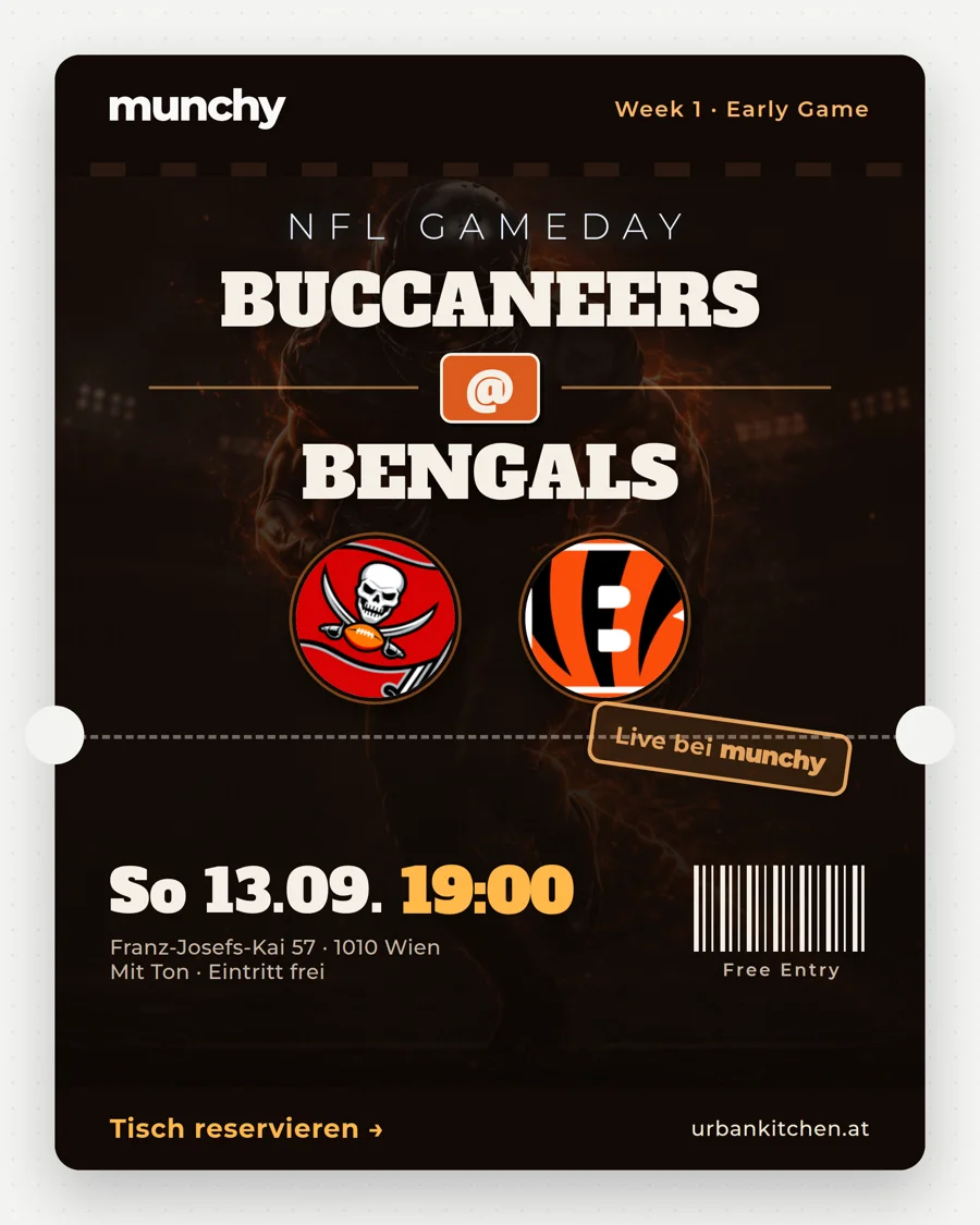 Buccaneers @ Bengals – NFL live im Munchy