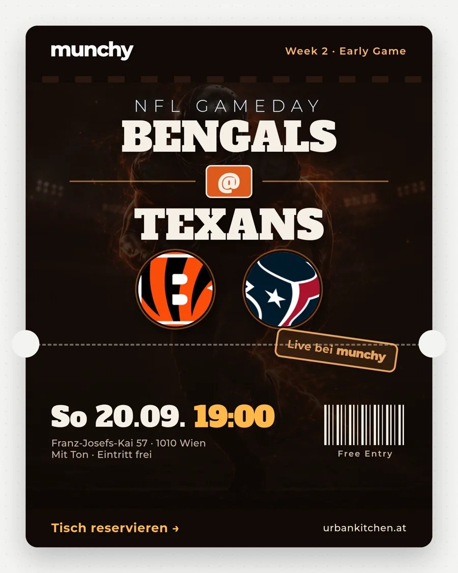 Bengals @ Texans – NFL live im Munchy