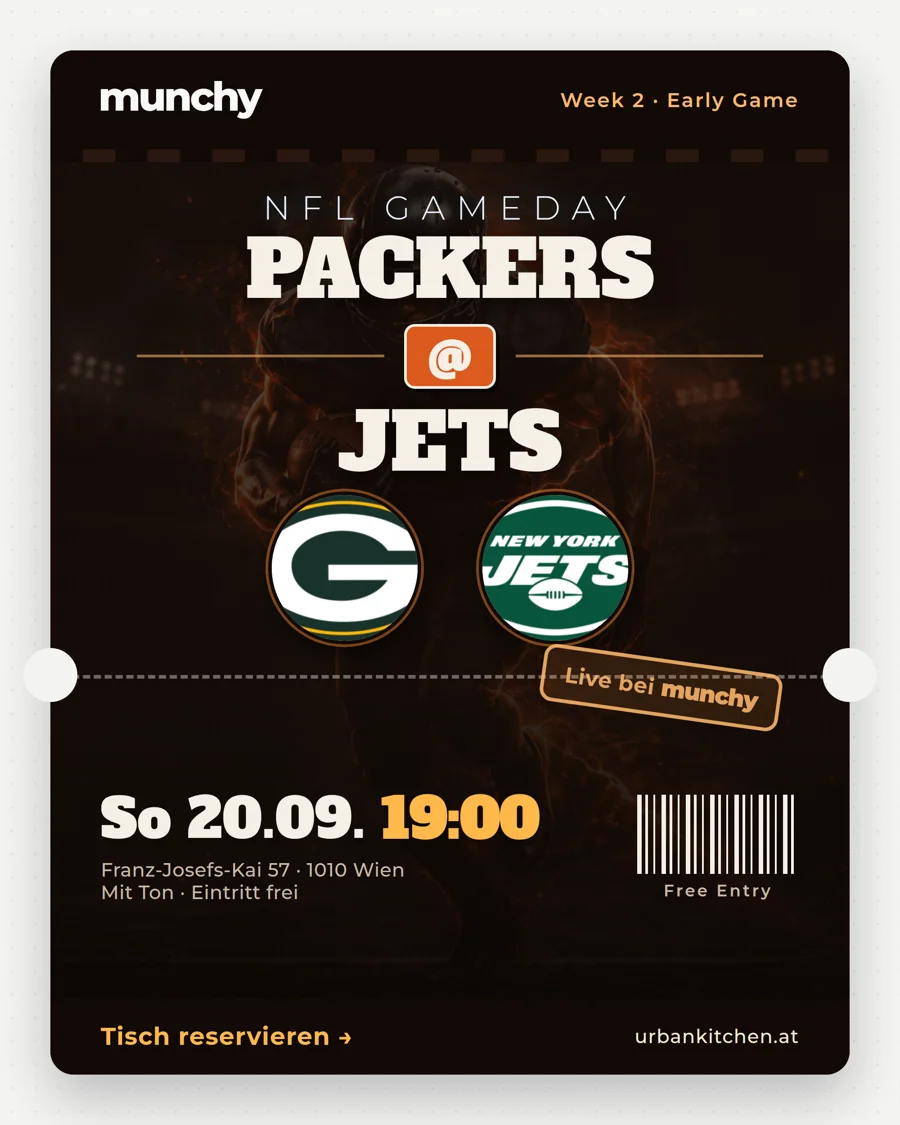 Packers @ Jets – NFL live im Munchy