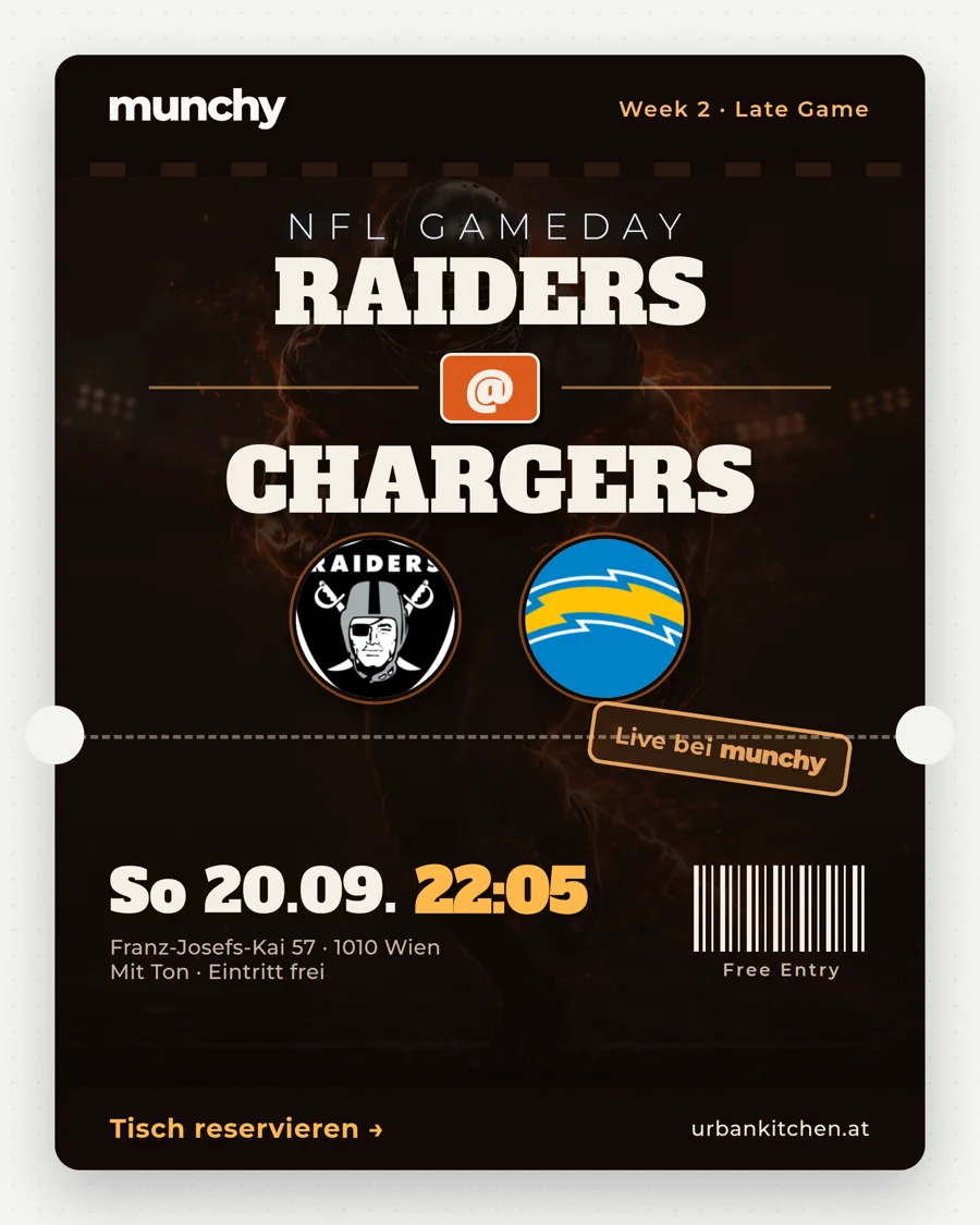 Raiders @ Chargers – NFL live im Munchy