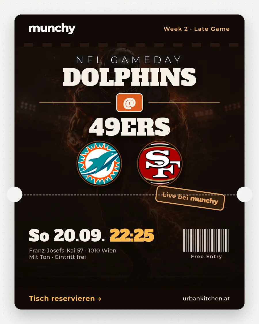 Dolphins @ 49ers – NFL live im Munchy