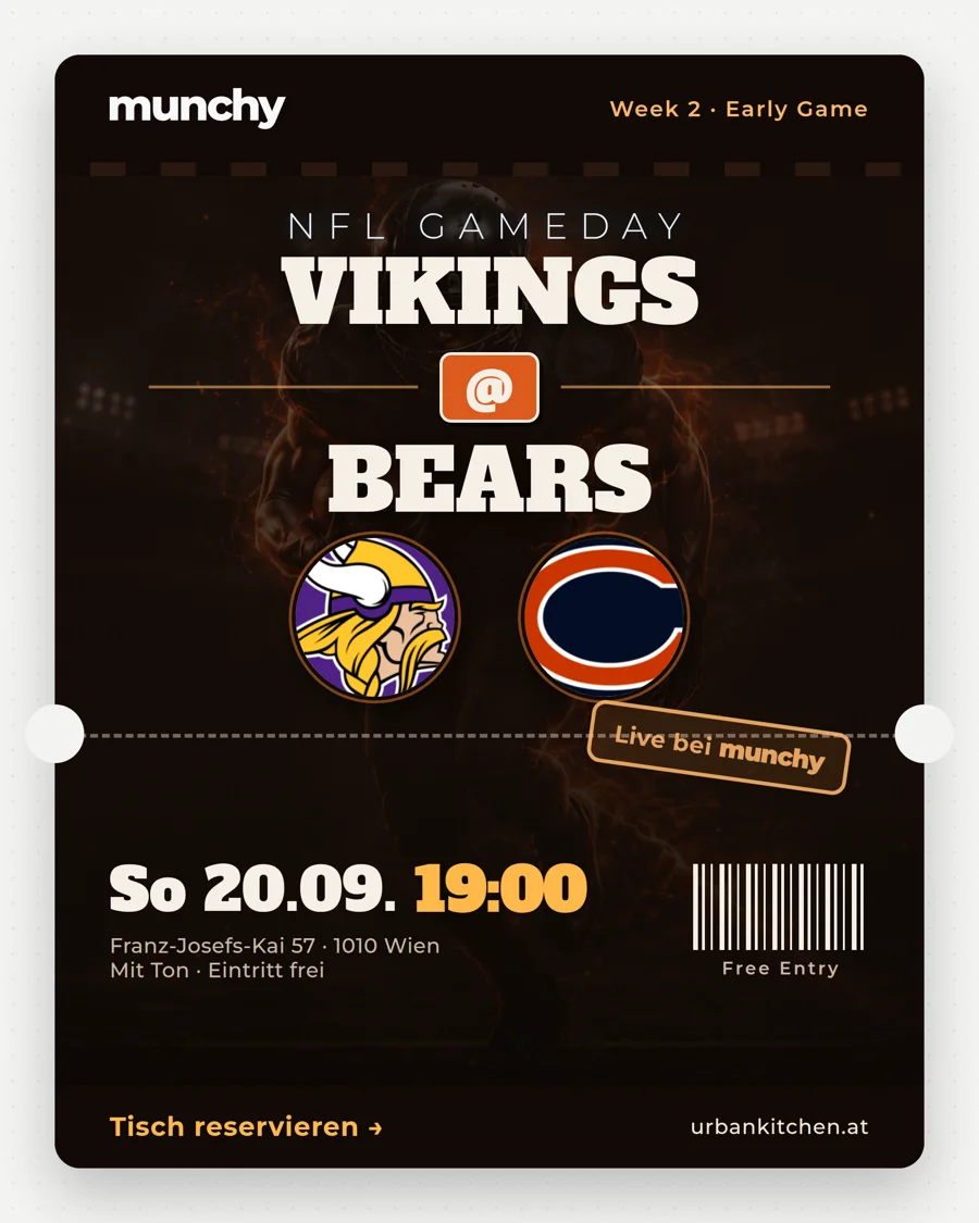 Vikings @ Bears – NFL live im Munchy