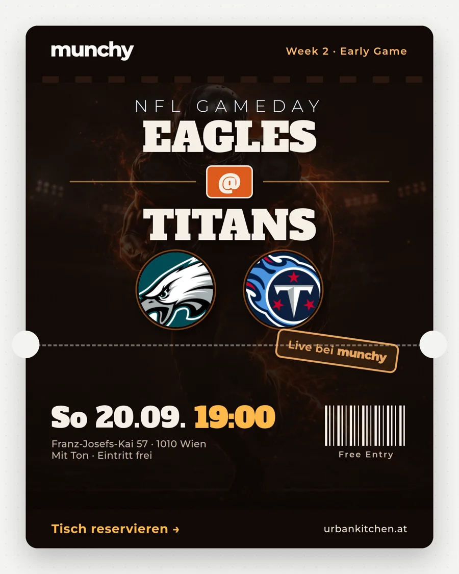 Eagles @ Titans – NFL live im Munchy