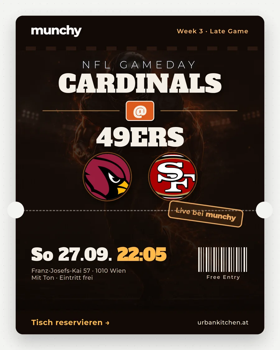 Cardinals @ 49ers – NFL live im Munchy