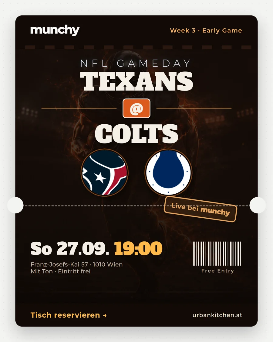 Texans @ Colts – NFL live im Munchy